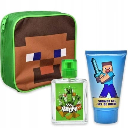 Air-Val Minecraft conjunto: perfume 50 ml, gel 100 ml e bolsa