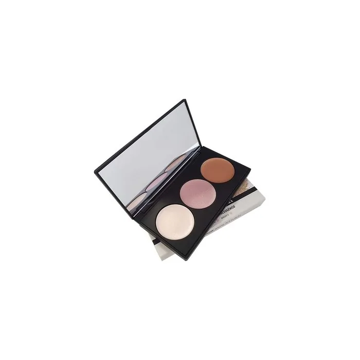 Camaleon Cosmetics Illuminating Palette 3 Shades White, Pink, and Bronze Creamy 100% Natural Vegan 7.5g