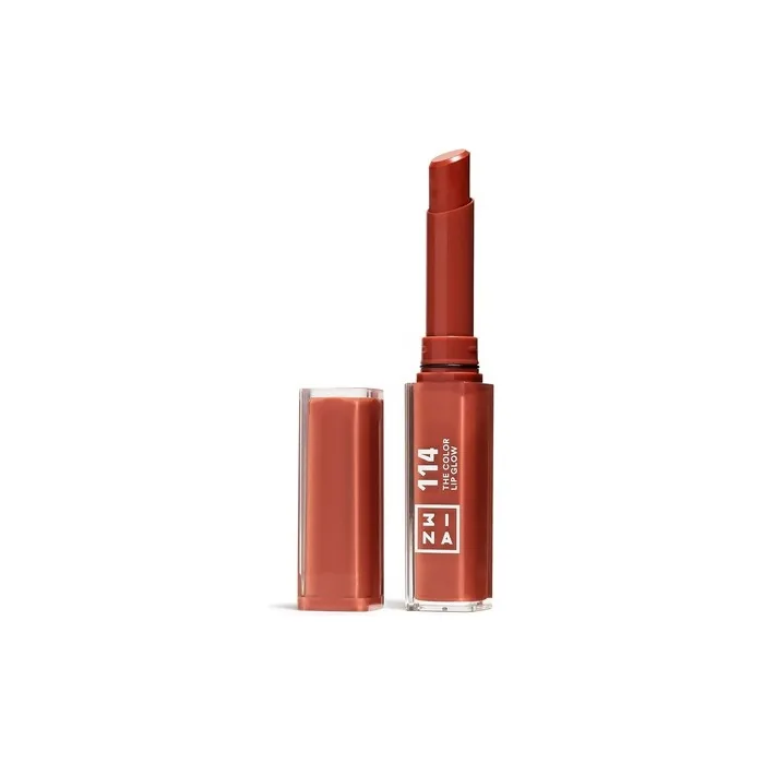 3INA MAKEUP The Color Lip Glow 114 Terracotta Brown Lip Balm with Shea Butter 1.60g