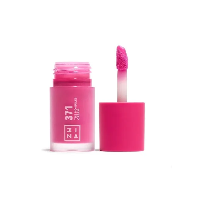 3ina Makeup The Norules Cream 371 Hot Pink Liquid Blush Matte With Sweet Almond Oil Vegan Cruelty Free