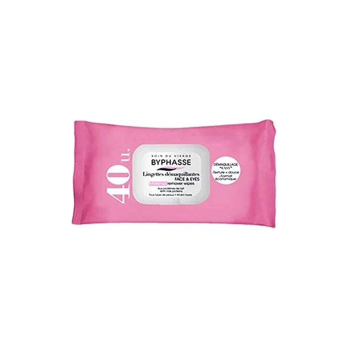 Byphasse - Lingettes Démaquillantes - Visage & Yeux À La Protéine De Lait - X40