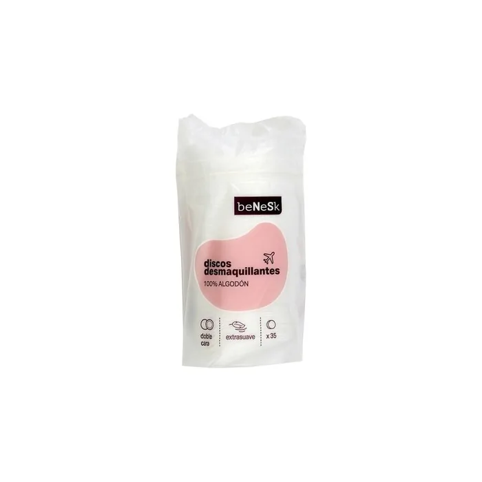 Benesk Double-Sided Cotton Makeup Remover Discs 35 Units