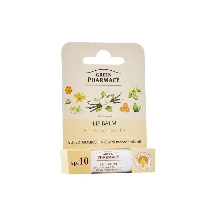 Elfa Pharm Green Pharmacy Honey and Vanilla Intensive Nourishing Lip Balm SPF 10 5ml