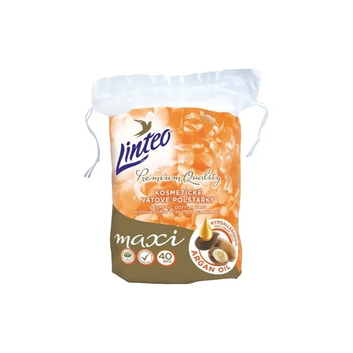 Linteo Premium Maxi Makeup Remover Pads With Argan Oil 40 Pads