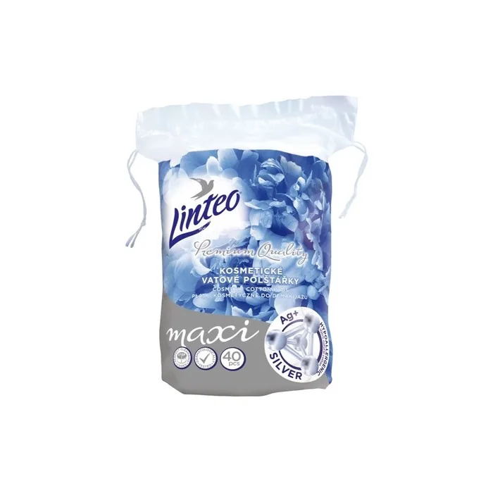 Linteo Premium Maxi Makeup Remover Pads Silver 40 Pcs