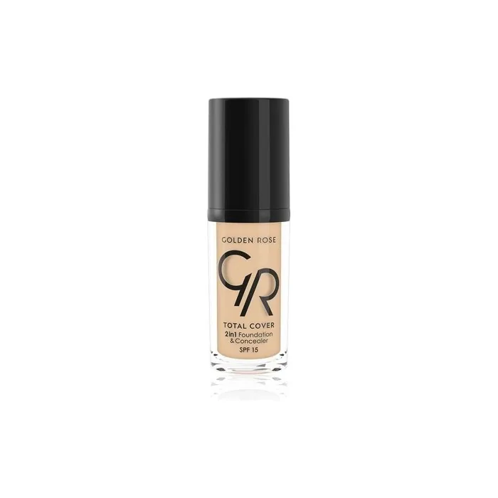 Golden Rose Total Cover 2 in 1 SPF15 Foundation & Concealer 01 Porcelain