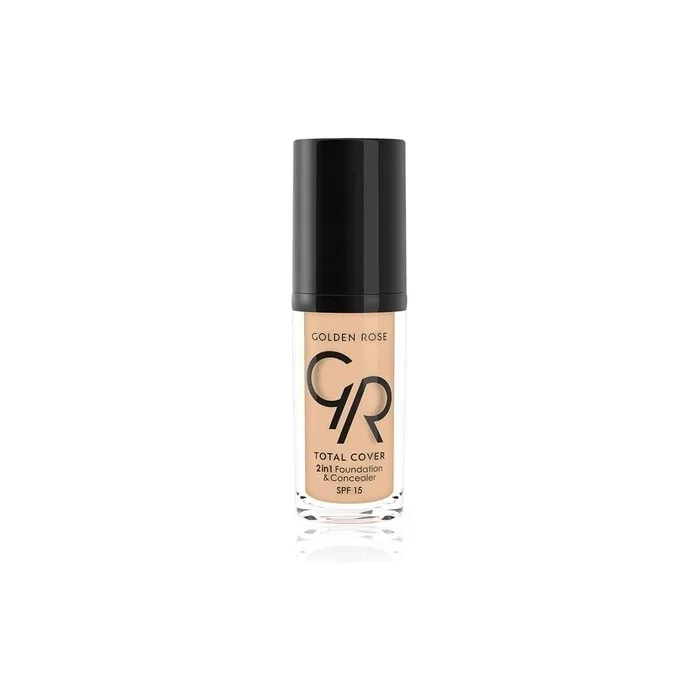 Golden Rose Total Cover 2 in 1 SPF15 Foundation & Concealer 02 Ivory
