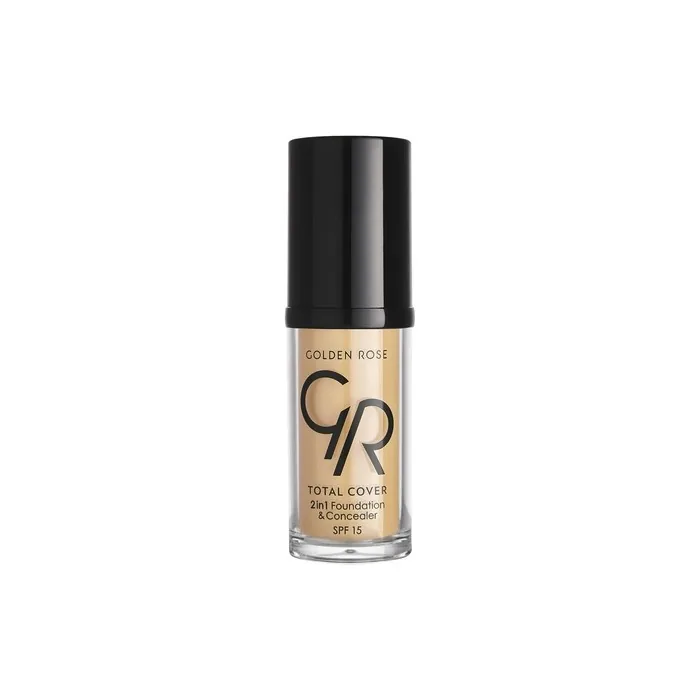Golden Rose Total Cover 2 in 1 SPF15 Foundation and Concealer 03 Almond