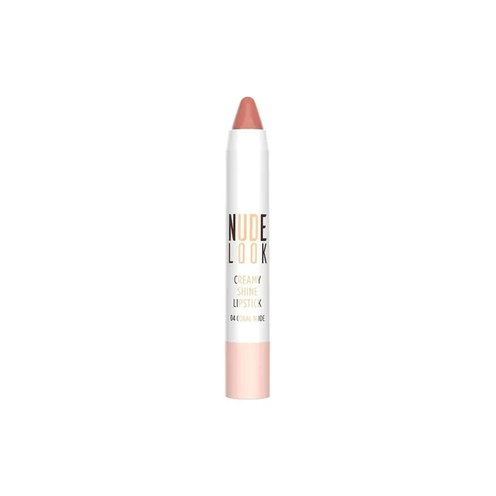 Golden Rose Nude Look Creamy Shine Lipstick 04 Coral Nude