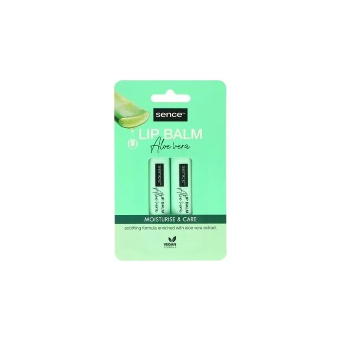 Sence Lip Balm Aloe Vera 2x4 3g Stick Balm Cream Protection