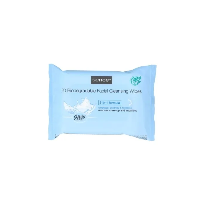 Sence Beauty Facial Cleansing Wipes For Normal Skin 20 Count