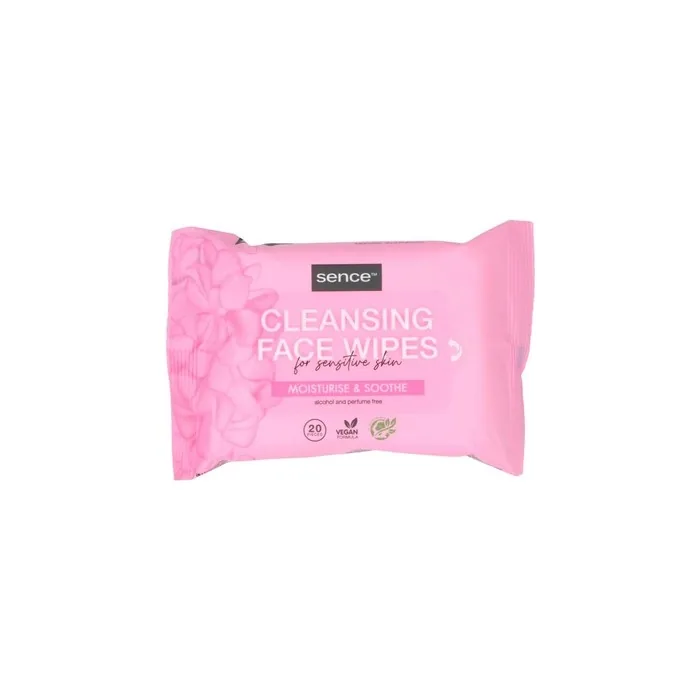 Sence Beauty Facial Cleansing Wipes For Sensitive Skin 20 Count