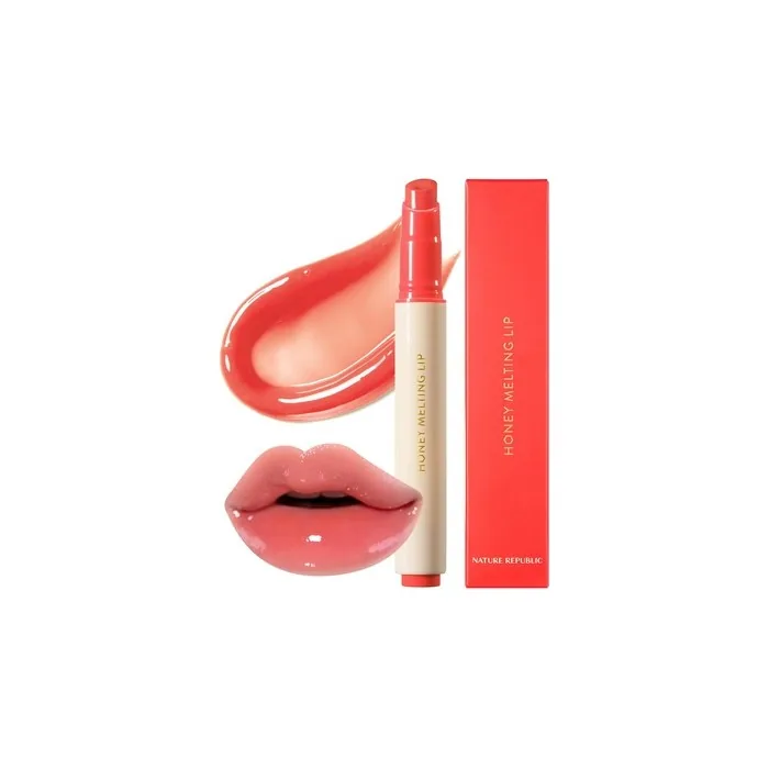 Nature Republic Honey Melting Lip 10 Peach Soft Lip Stick Hydrating Jelly