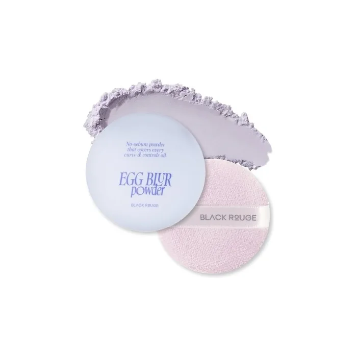 Black Rouge Egg Blur Powder Ep03 Milk Lilac Loose Face Powder Korean Makeup