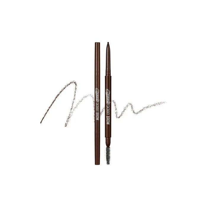 Peripera Speedy Skinny Brow Eyeliner - Long Lasting Super Slim Smudge Proof