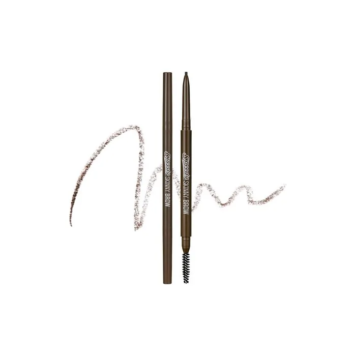 Peripera Speedy Skinny Brow Eyeliner - Long Lasting Super Slim Smudge Proof