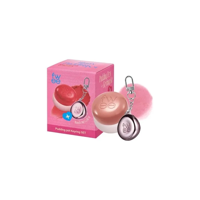 Blurry Pudding Pot Keychain Set Airbrushed Blush and Lip Buildable Pigment