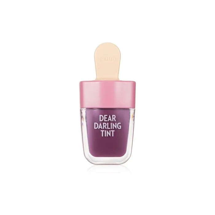 Etude House Dear Darling Water Gel Tint Ice Cream PK004 Red Bean Red 21AD Vivid High-Color Lip Tint with Minerals from Soap Berry Extract to Moisture Your Lips