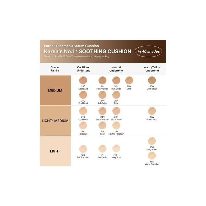 Parnell Cicamanu Serum Cushion Moisturizing Foundation for Soothing Coverage
