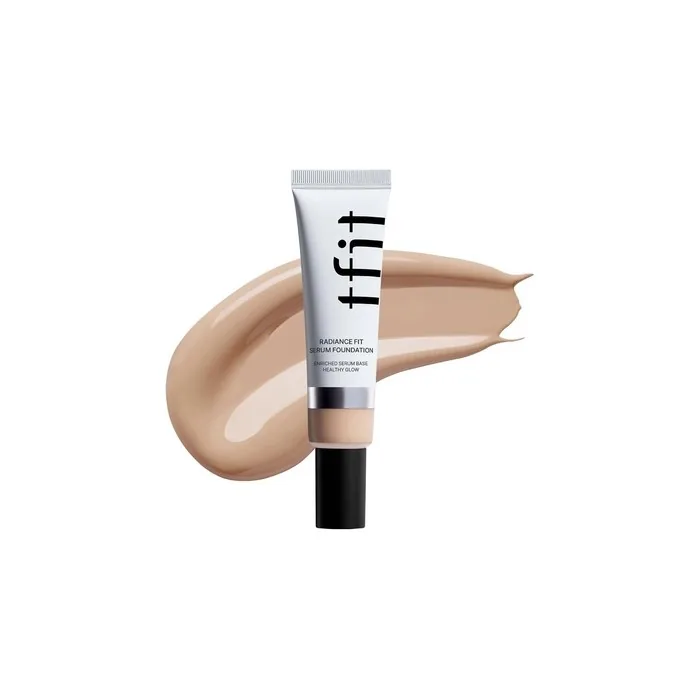 TFIT Radiance Fit Serum Foundation C02 Peach 30g - Lightweight Dewy Finish
