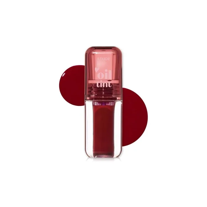 ETUDE Dear Darling Oil Tint Plum Berry 4.2g High Moisturizing and Strong Hydrating Lip Oil Lip Gloss Smooth and Moist Lips Non-Sticky Lip Oil Tint For Dry Lips K-beauty