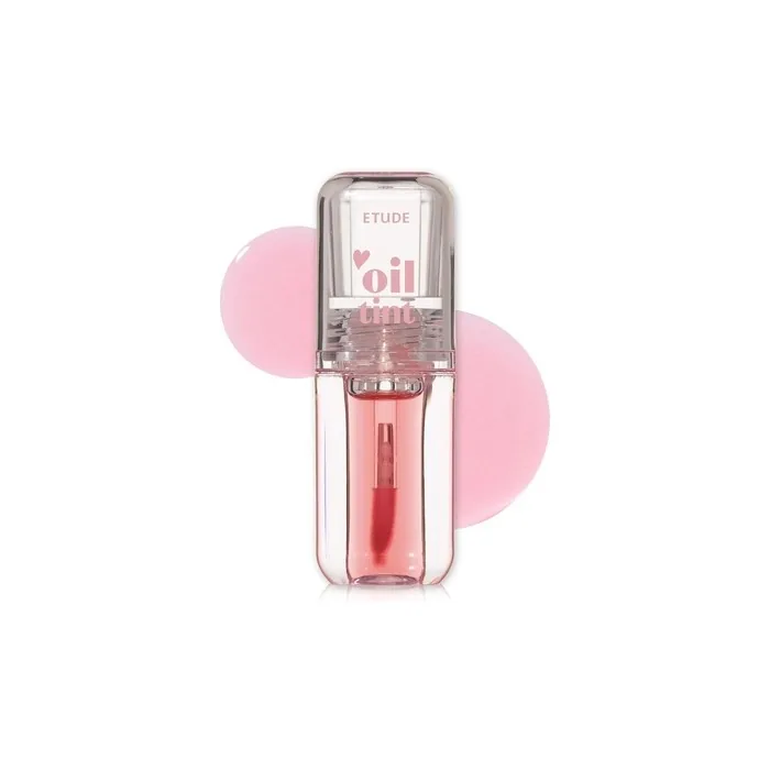 ETUDE Dear Darling Oil Tint #5 Red Oil 4.2g High Moisturizing and Strong Hydrating Lip Oil Lip Gloss Smooth and Moist Lips Non-Sticky Lip Oil Tint For Dry Lips K-beauty