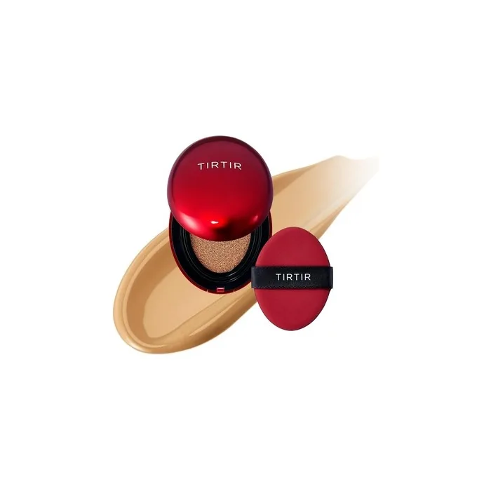 TIRTIR Mask Fit Red Cushion Foundation Long-Lasting Lightweight Buildable Coverage Semi-Matte Finish Korean Cushion Foundation 0.15 Fl Oz 29N Natural Beige