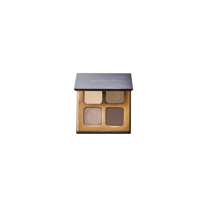 INIKA Organic Quad Eyeshadow Palette Pure Mineral Shimmer Longwear Highly Pigmented Blendable with Vegan Cocoa Seed Extract and Organic Carnauba Wax Cruelty-Free Makeup Wind