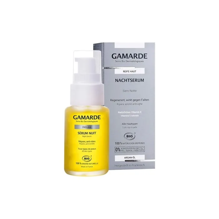 GAMARDE Bio-Kosmetik Anti-Aging Night Serum for Mature Skin with Vitamin E 30ml