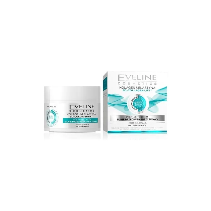 Eveline 3d Collagen Lift Anti-Wrinkle Cream For Mature Skin 50ml