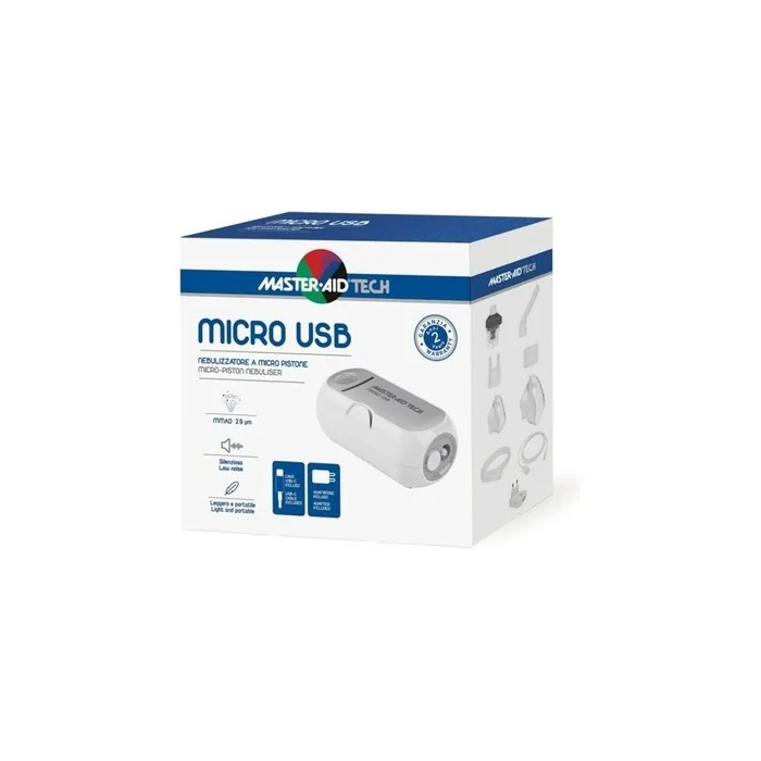 Pietrasanta Pharma Master-Aid Tech Micro USB Nebulizer with Piston Compressor