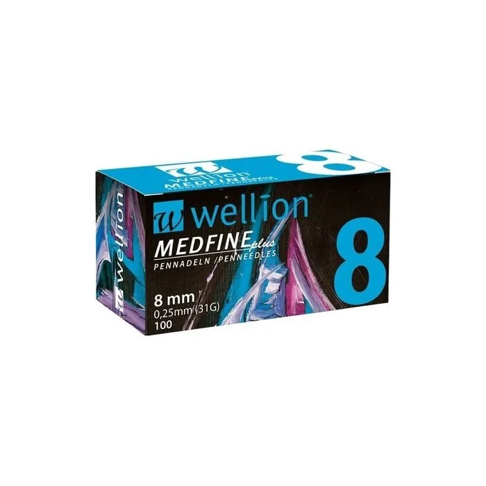 Wellion Medfine Plus Insulin Needles 31G 100 Count