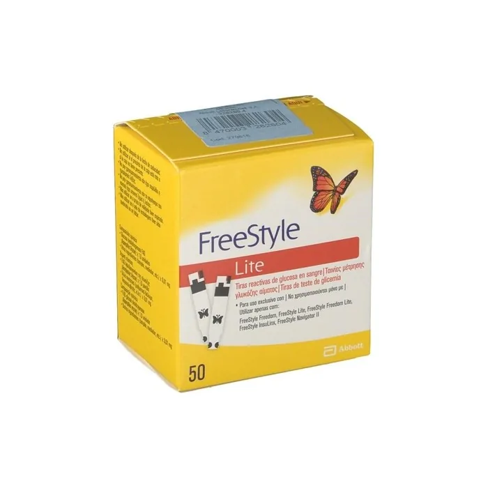 FREESTYLE Lite Medical Blood Glucose Test Strips 50 Count - Black