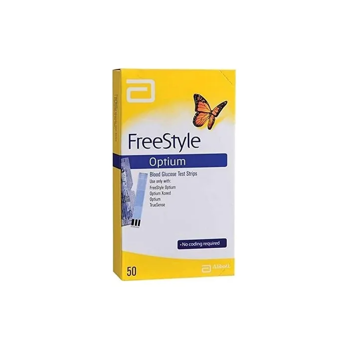 Abbott Freestyle Optium Blood Glucose Test Strips 50 Strips
