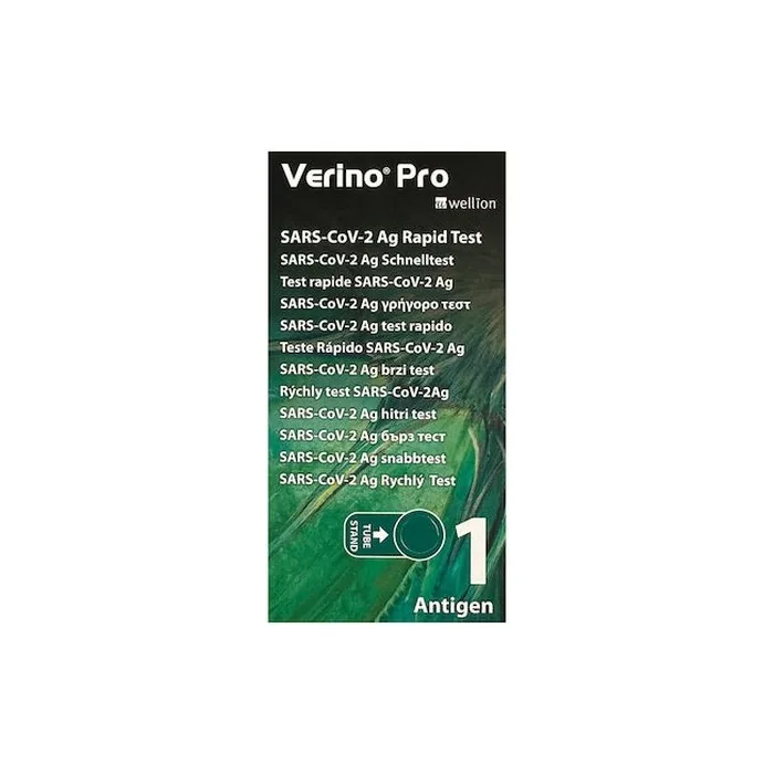 Wellion Verino Pro SARS-CoV-2 Antigen COVID-19 Rapid Test with Nasal Swab - 1 Test