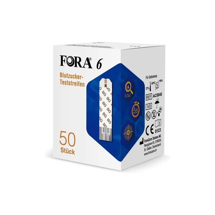Fora Blood Glucose Test Strips 50pcs Vial