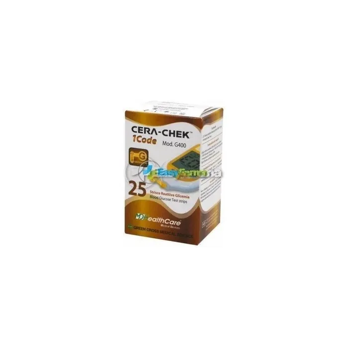 Mdhealthcare Cera Chek 1 Code G 400 Blood Glucose Test Strips 25 Count