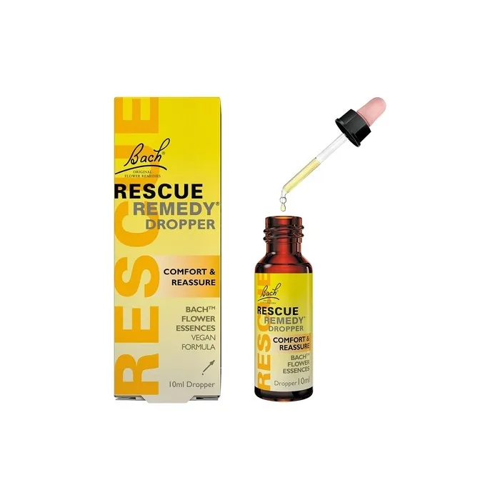 Bach Rescue Remedy Flower Essences Comfort and Calm Emotional Wellness Dropper Bottle 10ml