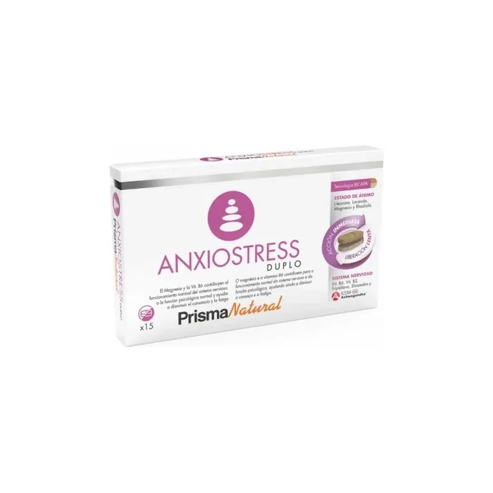 Prisma Natural Anxiostress Duplo 15 Bilayer Tablets