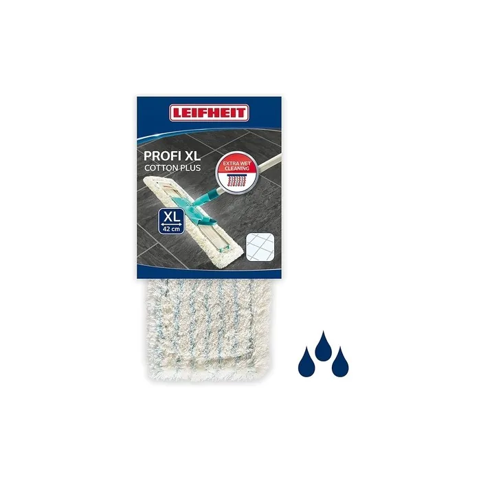 Leifheit Profi XL Mop Replacement Wiper Cover Cotton Plus 42cm Width