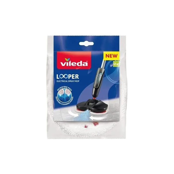 Vileda Looper Replacement Pads, Microfiber Covers For The Spray Mop, Against 99.9