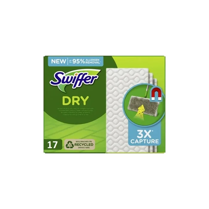 Swiffer Replacement Mop Cloths For Dry Cattura 21x26 Cm 17 Pieces