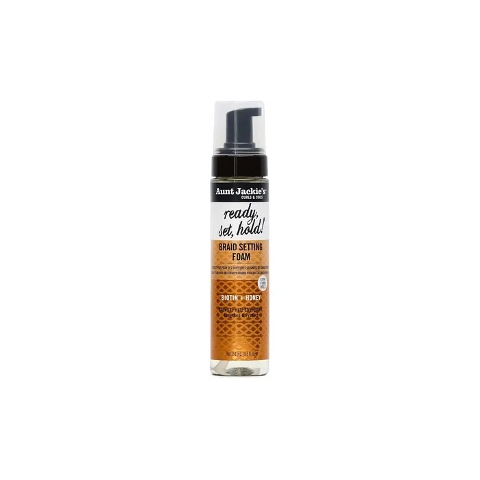 Aunt Jackie's Curls & Coils Braid Twist Collection Ready Set Hold Braid Setting Foam With Extra Firm Hold 85 Fl Oz