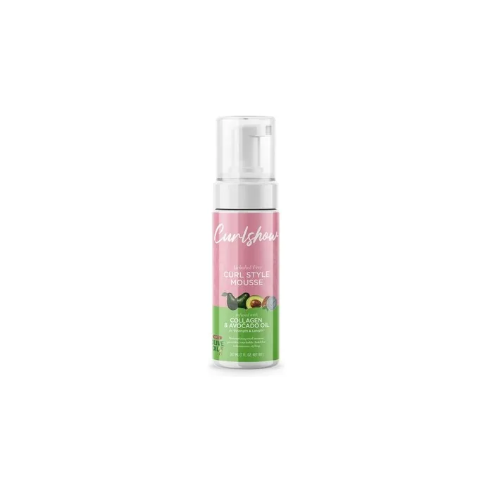 ORS Olive Oil Curlshow Curl Style Mousse with Collagen and Avocado Oil 7.0 oz Avocado