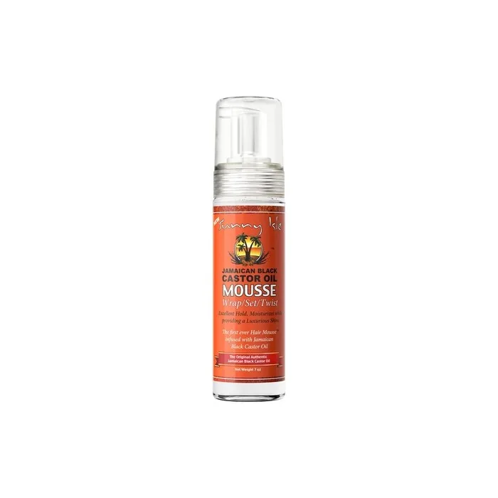 Sunny Isle Jamaican Black Castor Oil Mousse Wrap Set Twist 7oz - Excellent Hold and Luxurious Shine