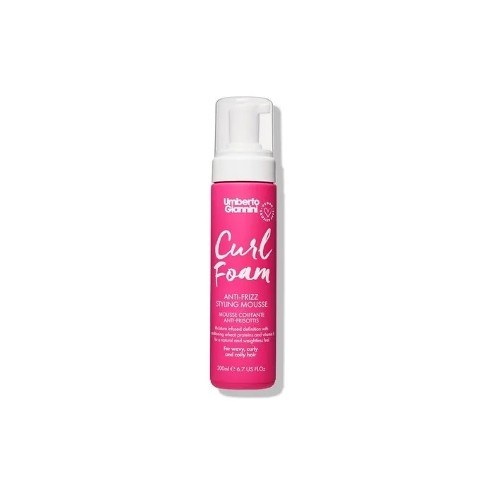 Umberto Giannini Curl Foam Anti Frizz Hair Styling Curl Mousse 200ml Vegan and Cruelty Free