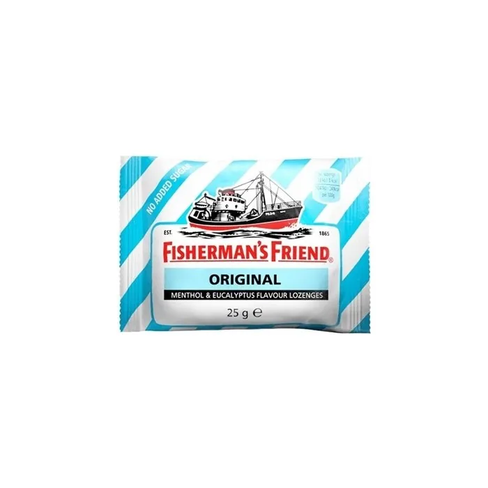 Fisherman's Friend Original Blue Lozenges - 25g, Sugar-Free With Mint And Eucalyptus Flavor