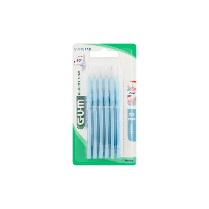 GUM SUNSTAR Proxab Brush BIDIRECTION2314 Light Blue