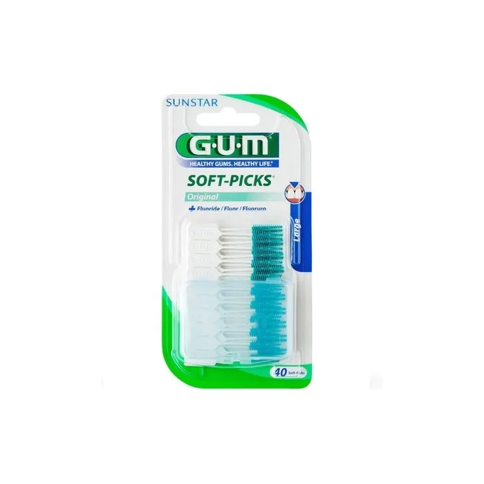 Gum Manual Toothbrushes 40 Pieces Green White Large