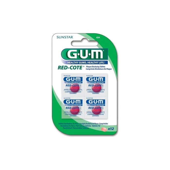 GUM Red Cote Plaque Revealer 12 Tablets